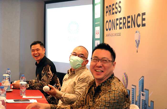 Keterangan pers terkait penyelenggaraan Million Dollar Round Table (MDRT) Day Indonesia 2022 di Jakarta, Selasa (28/6/2022).