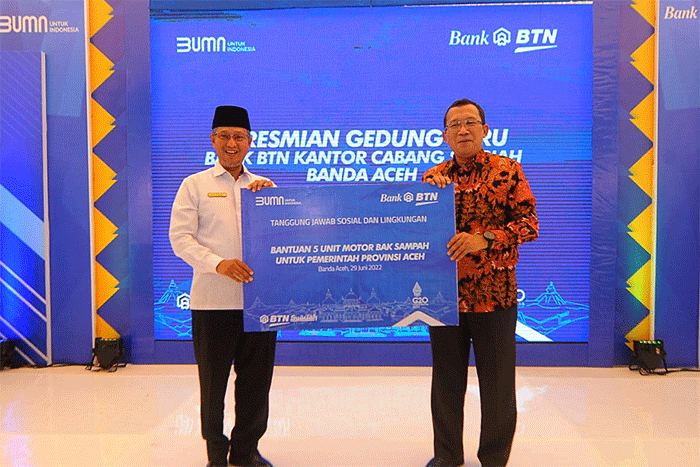 Peresmian Gedung Baru Bank BTN Kantor Cabang Syariah (KCS) Banda Aceh, di Kuta Alam, Banda Aceh, Rabu (29/6/2022).