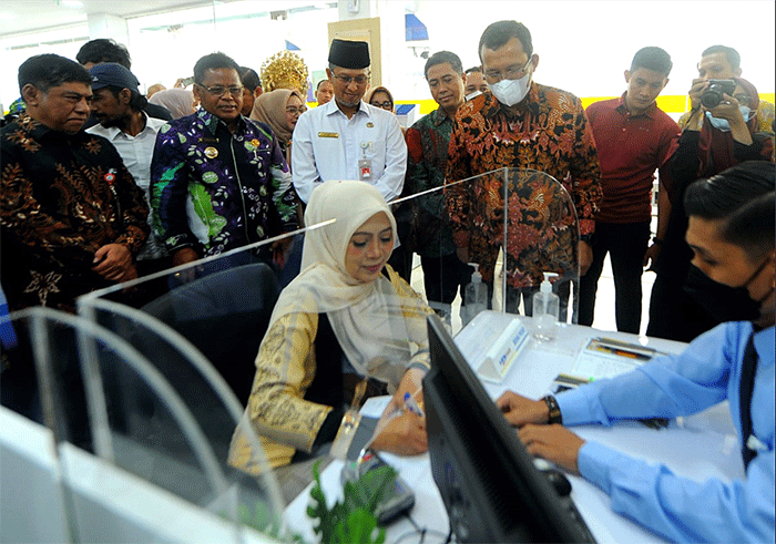 Peresmian Gedung Baru Bank BTN Kantor Cabang Syariah (KCS) Banda Aceh, di Kuta Alam, Banda Aceh, Rabu (29/6/2022).