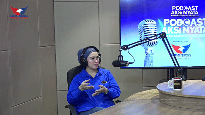 Wakil Ketua Bidang Sosial Ekonomi DPW Partai Perindo Kepulauan Bangka Belitung Sinta Aprida menjadi narasumber Podcast Aksi Nyata#DariKamuUntukIndonesia.
