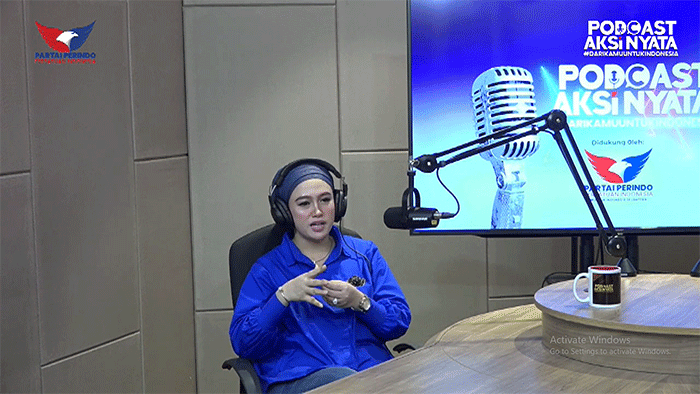 Wakil Ketua Bidang Sosial Ekonomi DPW Partai Perindo Kepulauan Bangka Belitung Sinta Aprida menjadi narasumber Podcast Aksi Nyata#DariKamuUntukIndonesia.