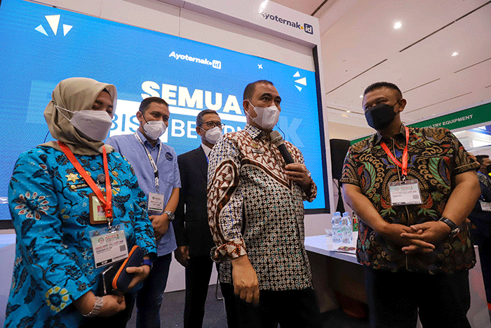 Soft launching aplikasi Ayoternak.id di Jakarta Convention Center, Senayan, Jakarta Pusat, Rabu (6/7/2022).