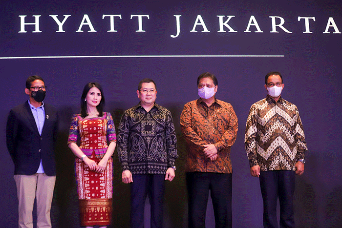 Opening ceremony Park Hyatt Jakarta (PHJ) di MNC Center, Kebon Sirih, Jakarta Pusat, Jumat (8/7/2022).
