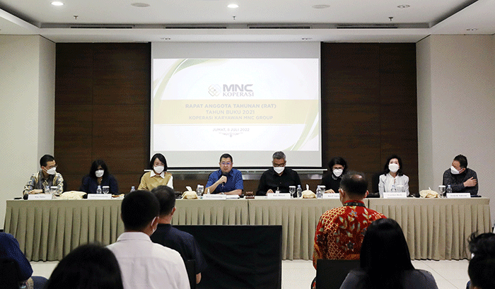 Rapat Anggota Tahunan (RAT) Tahun Buku 2021 Koperasi Karyawan MNC Group di Jakarta, Jumat (8/7/2022).