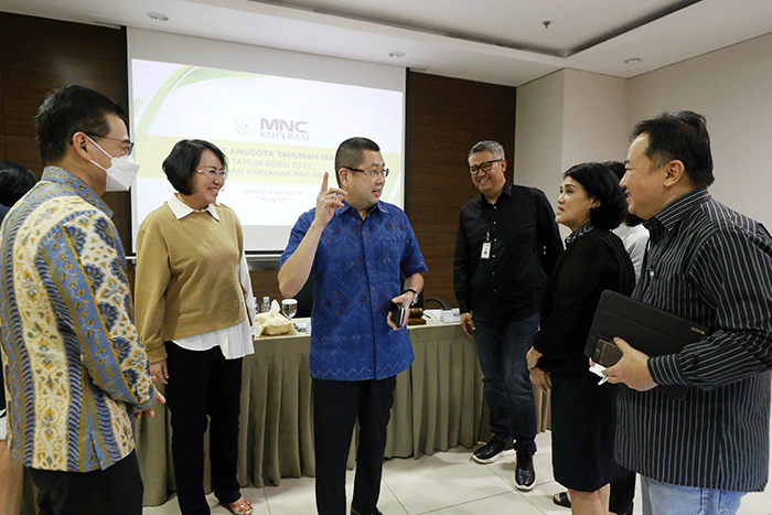Rapat Anggota Tahunan (RAT) Tahun Buku 2021 Koperasi Karyawan MNC Group di Jakarta, Jumat (8/7/2022).