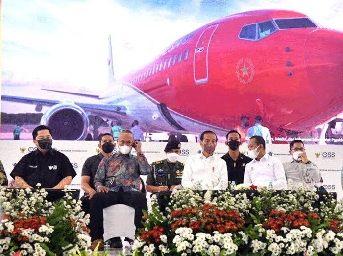 Presiden Jokowi menyampaikan pidatonya pada acara Pemberian Nomor Induk Berusaha (NIB) Pelaku Usaha Mikro Kecil (UMK) Perseorangan Tahun 2022.