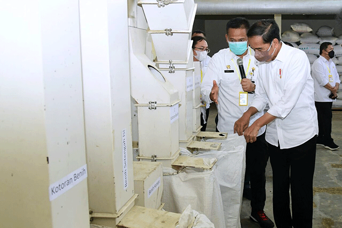 Presiden Joko Widodo meninjau langsung Balai Besar Penelitian Tanaman Padi (BBPadi) di Kabupaten Subang, Jawa Barat, Selasa (12/7/2022).