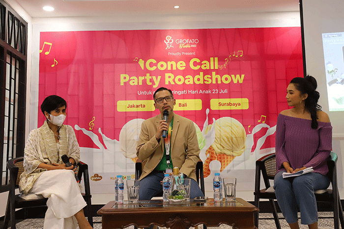 Konferensi pers Grofato 'Grow Fast Gelato' untuk Menambah Berat Badan Anak dan Dalam Menyambut Hari Anak Nasional 2022 di Roemah 48, Menteng.