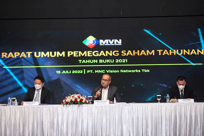 Rapat Umum Pemegang Saham Tahunan (RUPST) Tahun Buku 2021 dan Rapat Umum Pemegang Saham Luar Biasa (RUPSLB) 2022 PT MNC Vision Networks (MVN) Tbk.