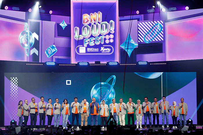 Konser musik BNI Loud Fest 2022 di Jakarta Convention Center, Minggu (17/7/2022).
