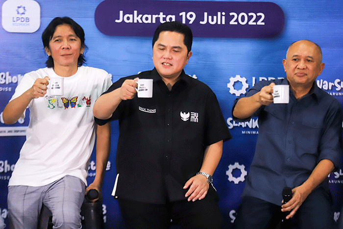 Lauching Slankops di Basecamp Slank, Jakarta Selatan, Selasa (19/7/2022).