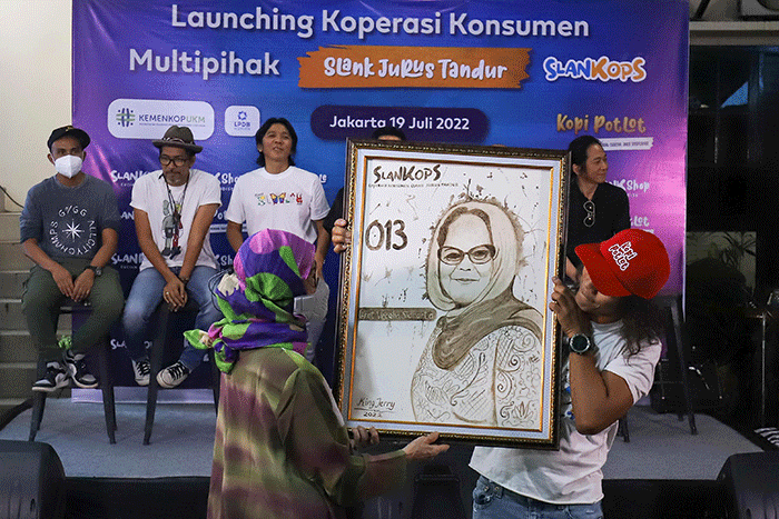 Lauching Slankops di Basecamp Slank, Jakarta Selatan, Selasa (19/7/2022).
