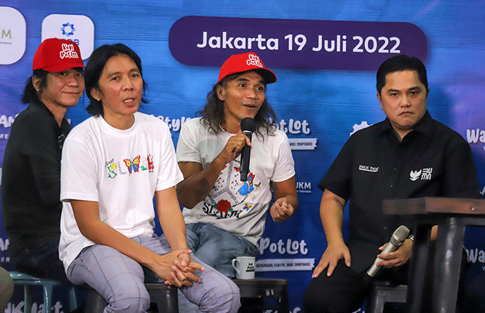 Lauching Slankops di Basecamp Slank, Jakarta Selatan, Selasa (19/7/2022).