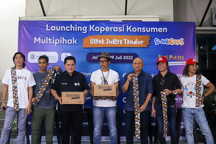 Lauching Slankops di Basecamp Slank, Jakarta Selatan, Selasa (19/7/2022).