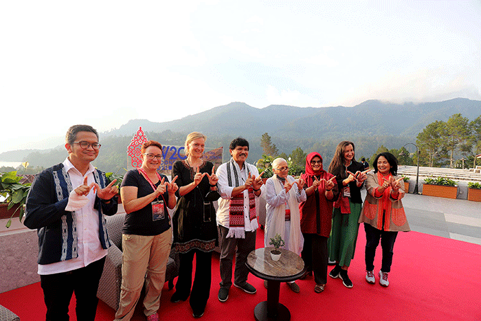 Press Conference Pembukaan W20 Summit di Danau Toba, Sumatera Utara (Sumut) Senin (18/7/2022).