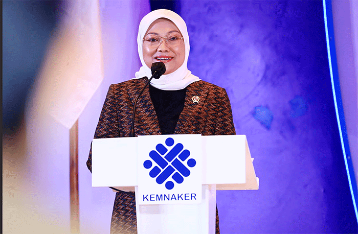 Menteri Ketenagakerjaan Ida Fauziyah membuka Rapat Koordinasi Nasional (Rakornas) Satu Data Ketenagakerjaan (SDK) di Badung, Bali, Kamis (21/7/2022).
