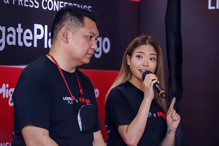 Konferensi pers dan peluncuran #LionsgatePlaydiMigo di Jakarta, Kamis (28/7/2022).