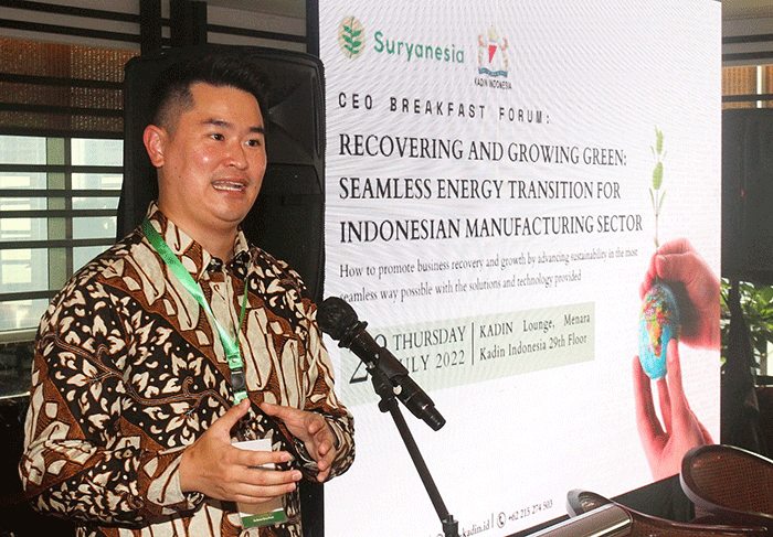 CEO Breakfast Forum yang bertema Memulihkan dan Meningkatkan Penghijauan: Transisi Energi Tanpa Batas untuk Sektor Manufaktur Indonesia di Jakarta.