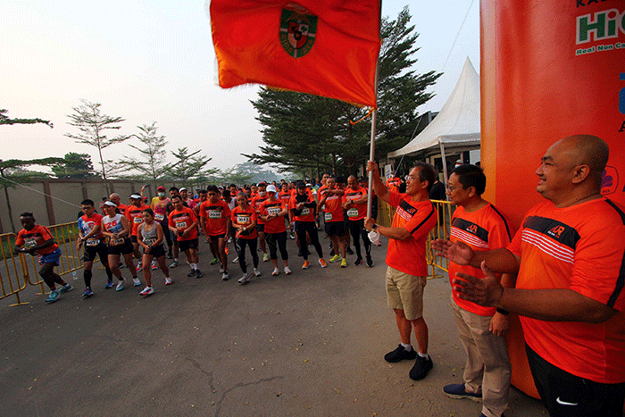 Atmajaya Run di Kampus Unika Atmajaya Kampus III BSD, Serpong, Tangerang, Minggu (31/7/2022).