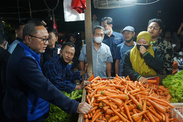 Menteri Perdagangan Zulkifli Hasan memastikan ibu-ibu rumah tangga semakin bahagia karena harga barang kebutuhan pokok (bapok) terus mengalami penurunan.