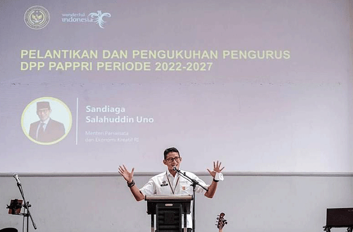 Menparekraf Sandiaga Salahuddin Uno mengajak Persatuan Artis Penyanyi Pencipta Lagu dan Pemusik Republik Indonesia untuk ikut serta membuka lapangan kerja.