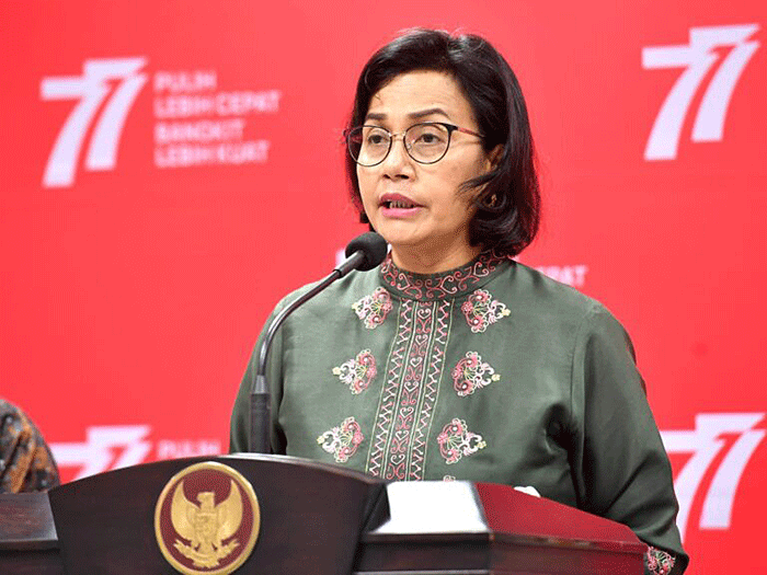 Sri Mulyani dalam keterangannya selepas mengikuti Sidang Kabinet Paripurna yang dipimpin oleh Presiden Joko Widodo di Istana Negara, Senin, 8 Agustus 2022.