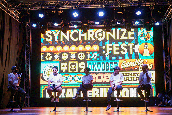 Konferensi pers Synchronize Festival 2022 di Jakarta, Rabu (10/8/2022).