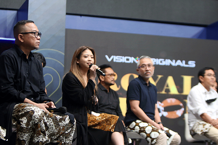 Konferensi pers dan screening untuk original series terbarunya yang berjudul Royal Blood di Jakarta, Rabu (10/8/2022).