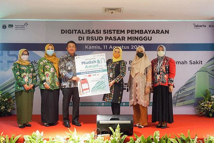 Launching Digitalisasi Sistem Pembayaran di RSUD Pasar Minggu, Kamis (11/8/2022).