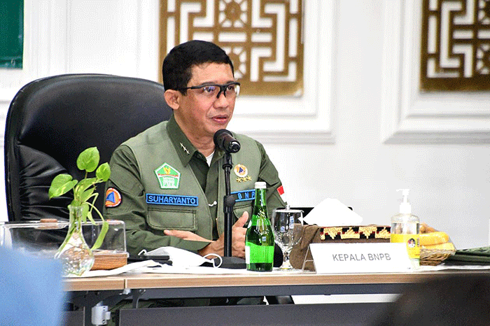 Ketua Satgas Penyakit Mulut dan Kuku (PMK), Letjen TNI Suharyanto saat Rapat Koordinasi dengan Pemerintah Provinsi serta Kabupaten/Kota Lampung.