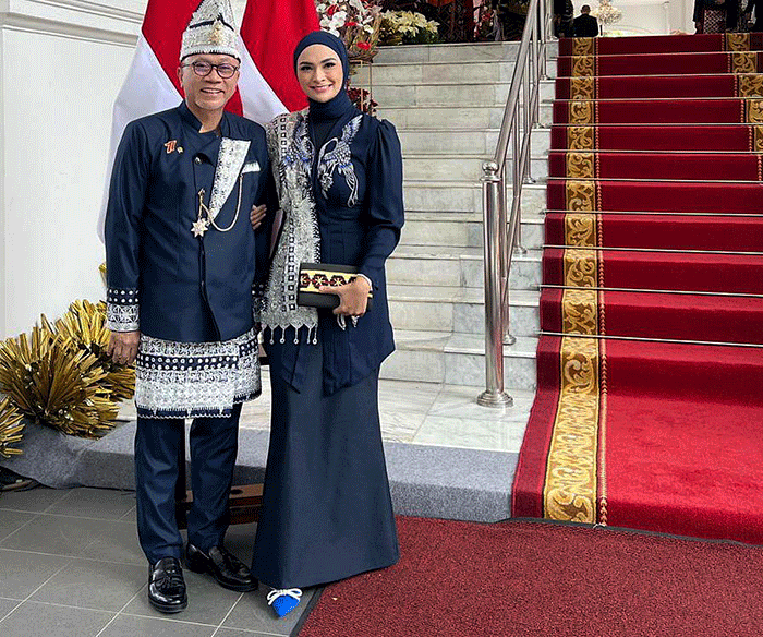 Menteri Perdagangan Zulkifli Hasan menghadiri upacara HUT ke 77 Kemerdekaan Republik Indonesia di Istana Negara, Jakarta, Rabu (17/8/2022).