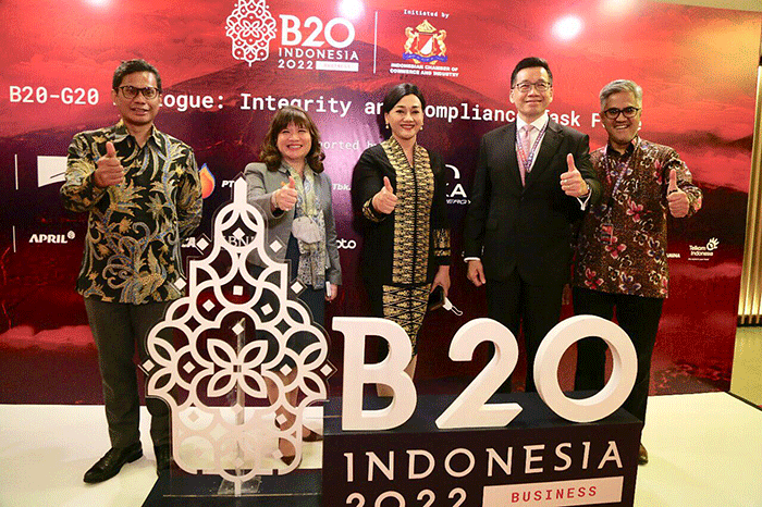 Dialogue B20 - G20: Integrity and Compliance Task Force, di Jakarta, Kamis (18/8/2022).