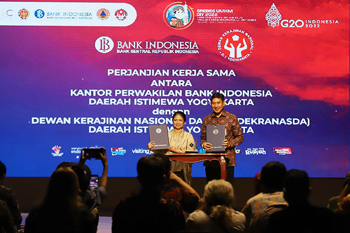 Pembukaan Jogja Fashion Week 2022 di Kamala Grand Ballroom Sleman City Hall, Yogyakarta, Jumat (19/8/2022).