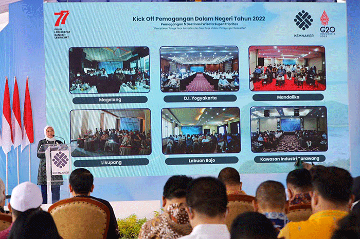 Kementerian Ketenagakerjaan secara resmi melakukan Kick Off Pemagangan Dalam Negeri Tahun 2022 pada Sabtu (20/8/2022).