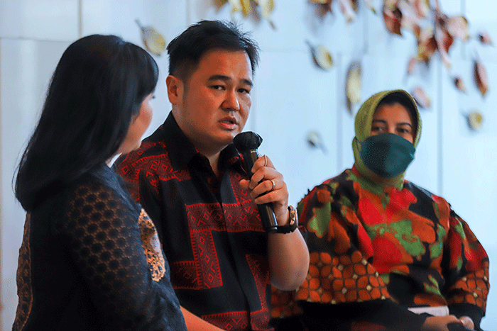 Konferensi pers Front Row Paris di The Westin Jakarta, Rabu (23/8/2022).