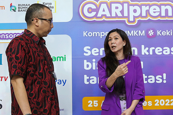 CARIpreneur: Kompetisi UMKM Kekinian” di SMESCO, Jakarta, Kamis (25/8/2022).