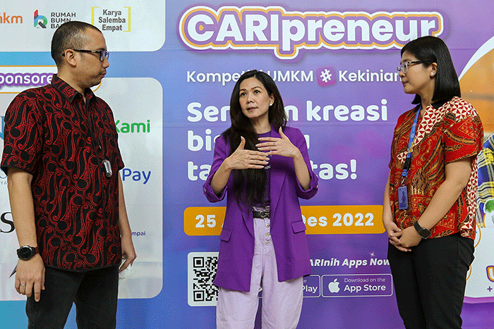 CARIpreneur: Kompetisi UMKM Kekinian” di SMESCO, Jakarta, Kamis (25/8/2022).