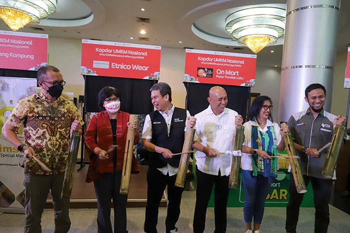 Pembukaan acara Kopdar UMKM Nasional di SMESCO Exhibition Hall, Jakarta Selatan, Jumat (26/8/2022).
