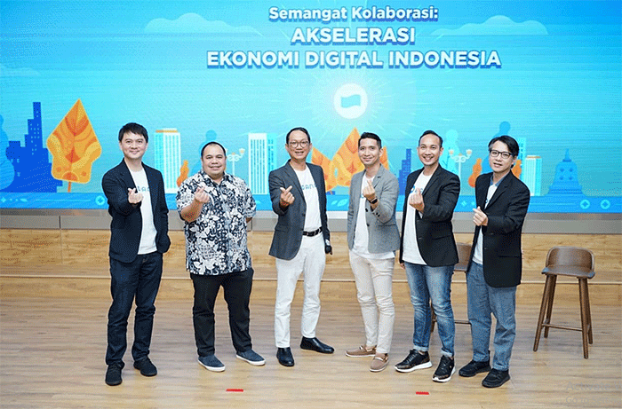 Temu media bertajuk Semangat Kolaborasi: Akselerasi Ekonomi Digital Indonesia di Jakarta.