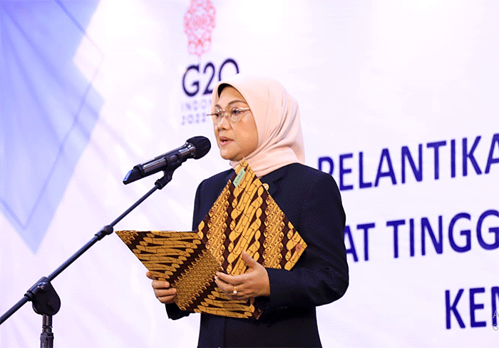 Menteri Ketenagakerjaan Ida Fauziyah melantik 60 pejabat yang terdiri atas pejabat tinggi pratama, administrator, dan pengawas.