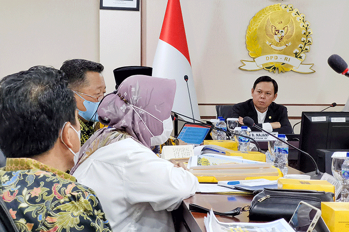 Wakil Ketua DPD RI Bidang III Sultan B Najamudin melakukan audiensi dengan kementerian Energi dan Sumber daya mineral (ESDM).