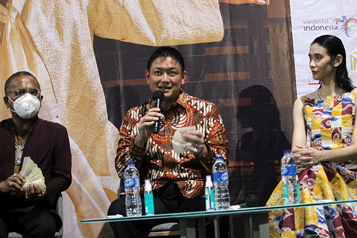 Konferensi pers Opening JF3 Fashion Festival di Summarecon Kelapa Gading, Jakarta, Kamis (1/9/2022).