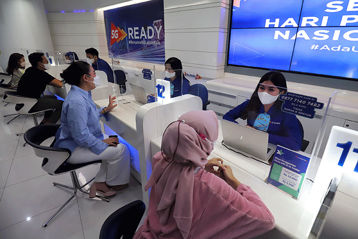 XL Axiata dalam peringatan Hari Pelanggan Nasional 2022 di Jakarta, Jumat (2/9/2022).