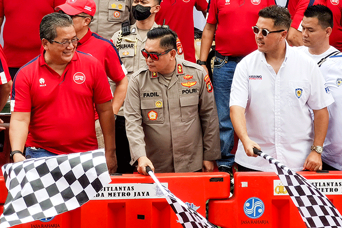 Pembukaan Street Race di Jalan Benyamin Sueb, Kemayoran, Jakarta Pusat, Sabtu (3/9/2022).