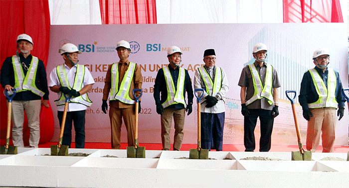 Peresmian pembangunan gedung Landmark Aceh, Selasa (6/9/2022).
