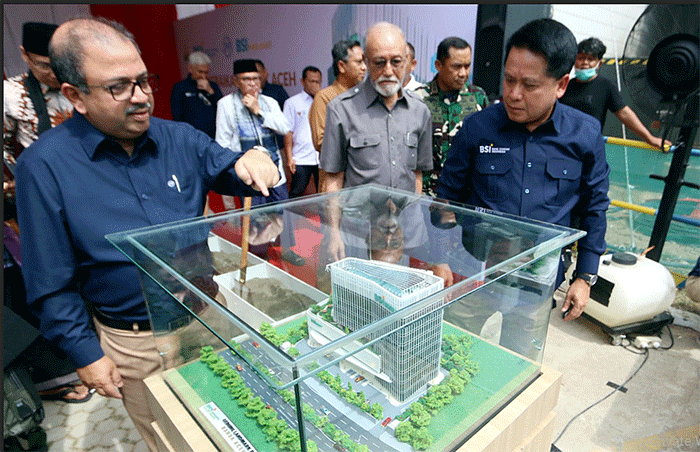 Peresmian pembangunan gedung Landmark Aceh, Selasa (6/9/2022).