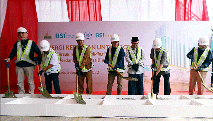 Peresmian pembangunan gedung Landmark Aceh, Selasa (6/9/2022).