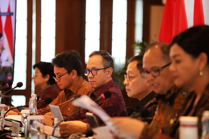 Konferensi pers Rapat Dewan Komisioner OJK di Jakarta, Senin (5/9/2022).