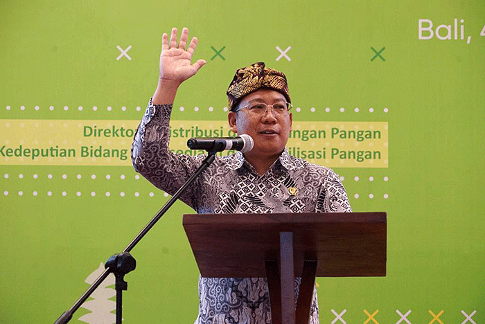 Kepala Badan Pangan Nasional/National Food Agency (NFA) Arief Prasetyo Adi memberikan arahan dalam Workshop Penguatan Cadangan Pangan Pemerintah.