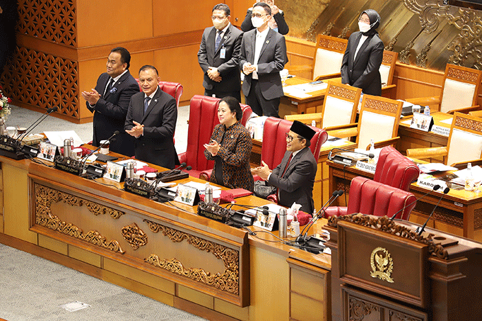 Rapat paripurna (khusus) DPR masa persidangan I tahun 2022-2023 di kompleks Parlemen, Senayan, Jakarta, Selasa (6/9/2022).